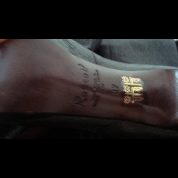 Rocco p brown knee high heel boot with sheen 7 - Picture 3 of 15